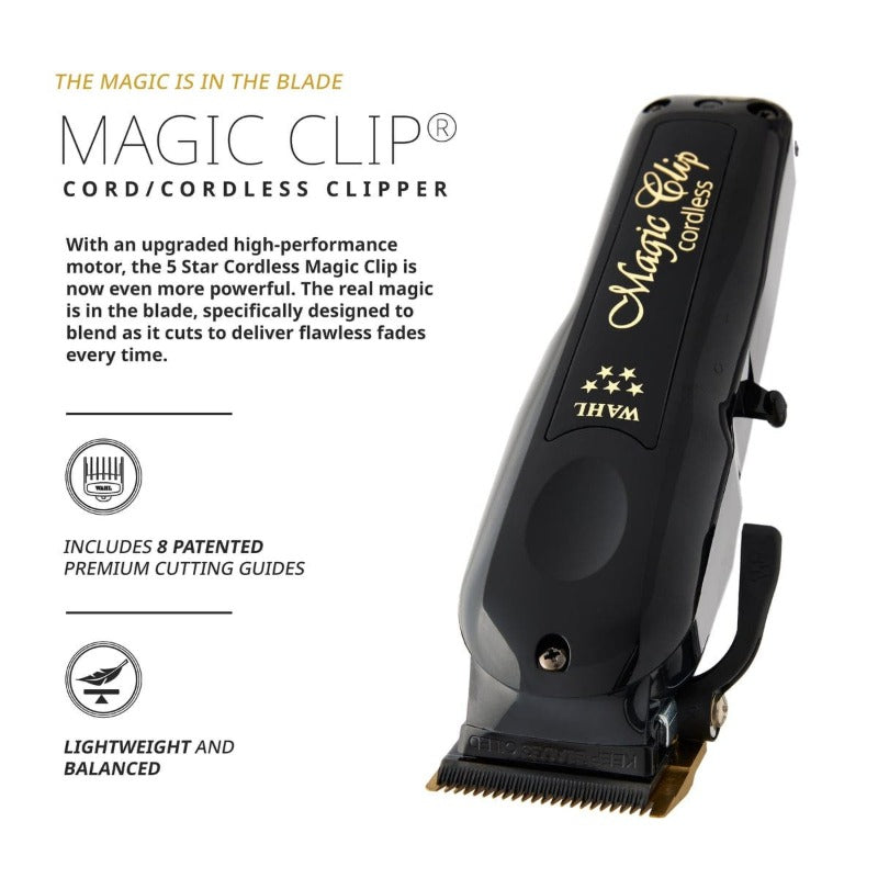 Wahl - Cordless Magic Clip Black 5 Star Cortapelos Profesional