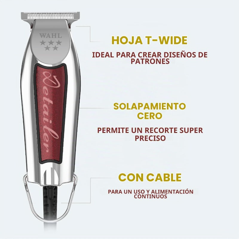 Wahl Professional - Detailer T-Wide Trimmer con Cable