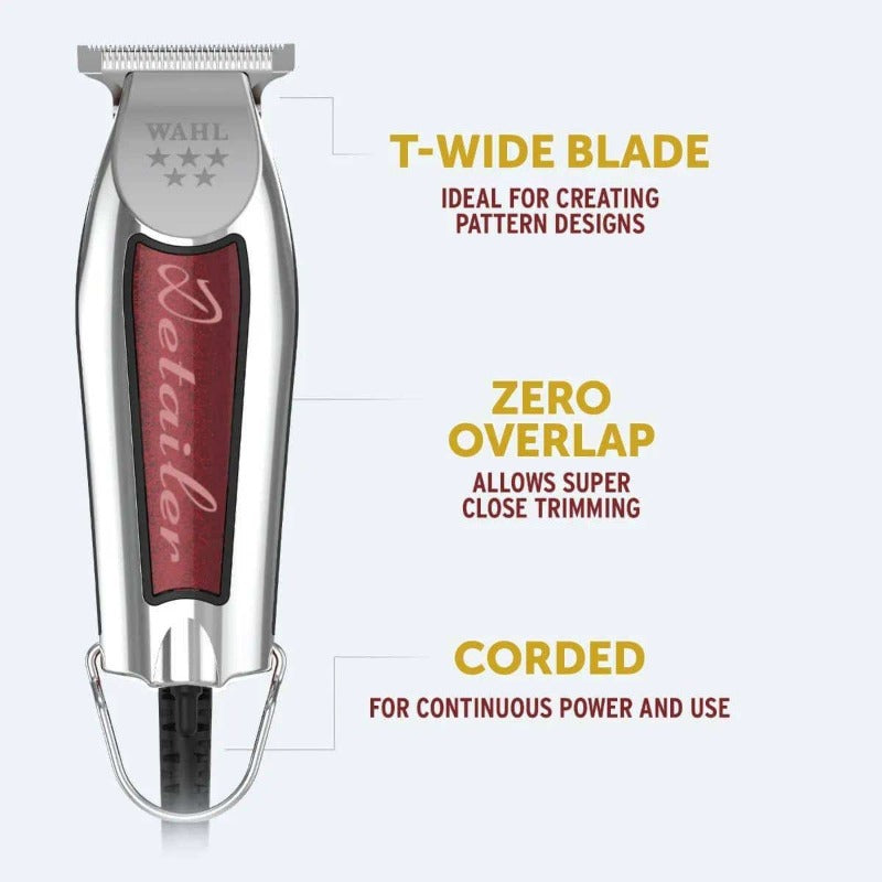Wahl Professional - Detailer T-Wide Trimmer con Cable