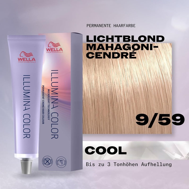 Wella Professionals ILLUMINA COLOR – 9/59 rubio claro caoba cendré (60 ml)