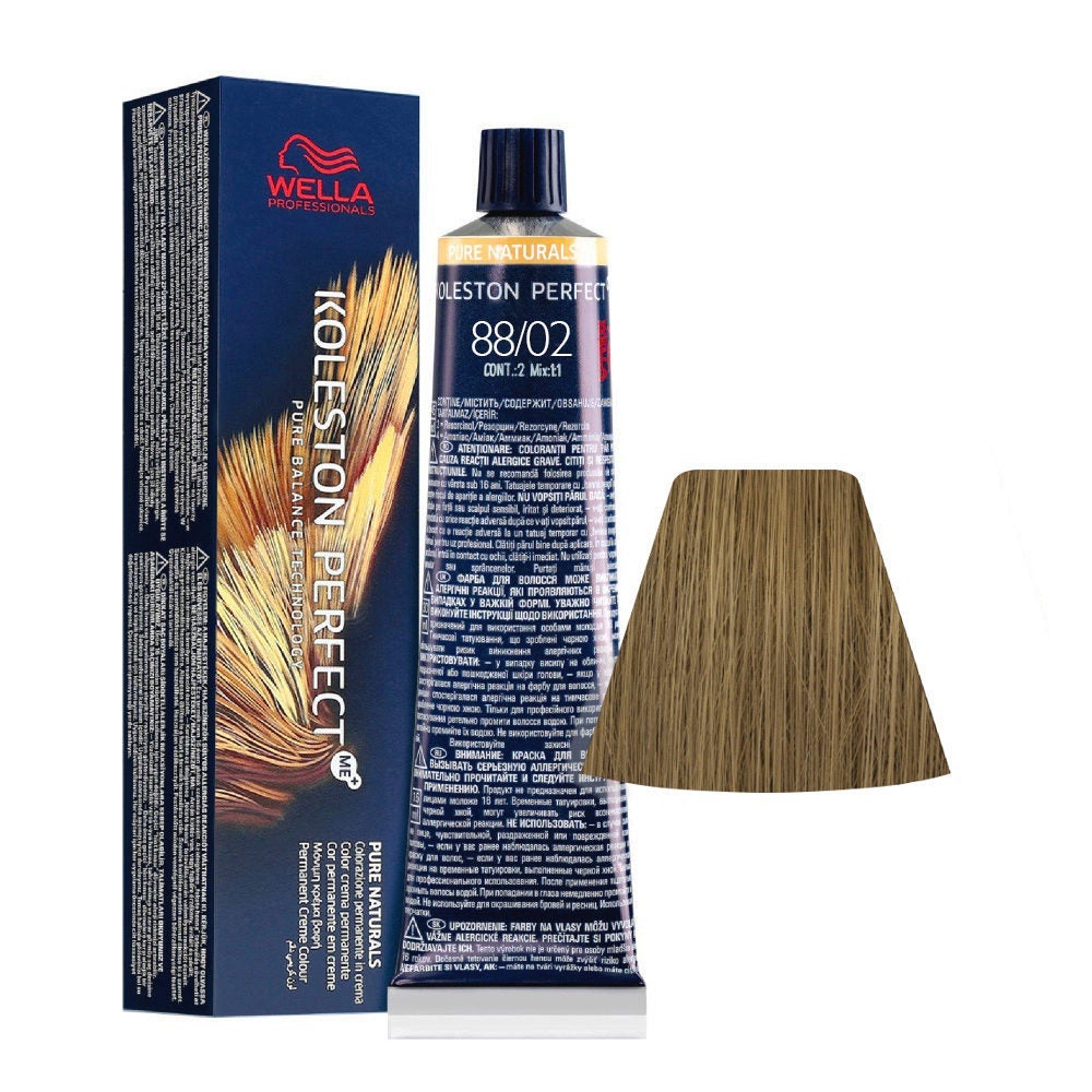 Koleston Perfect Me+ Pure Naturals 88/02 Rubio Claro Intenso Natural Mate - Wella Professionals