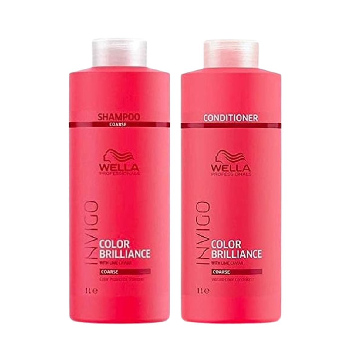 Wella Professionals - Brilliance Hair Wash 1000 ml + Hair Rinse 1000 ml - Cabello áspero/apelmazado