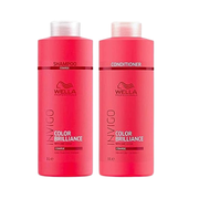 Wella Professionals - Brilliance Hair Wash 1000 ml + Hair Rinse 1000 ml - Cabello áspero/apelmazado