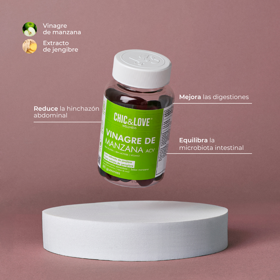 CHIC&LOVE - ACV Vinagre de Manzana Gummies - 60 gummies