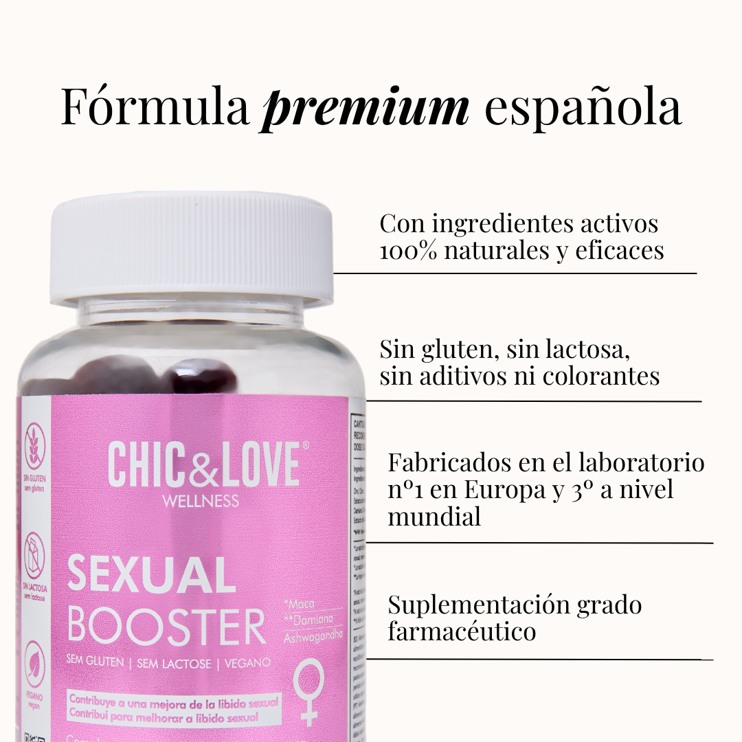 CHIC&LOVE - Sexual Booster Gummies Mujer - 60 gummies