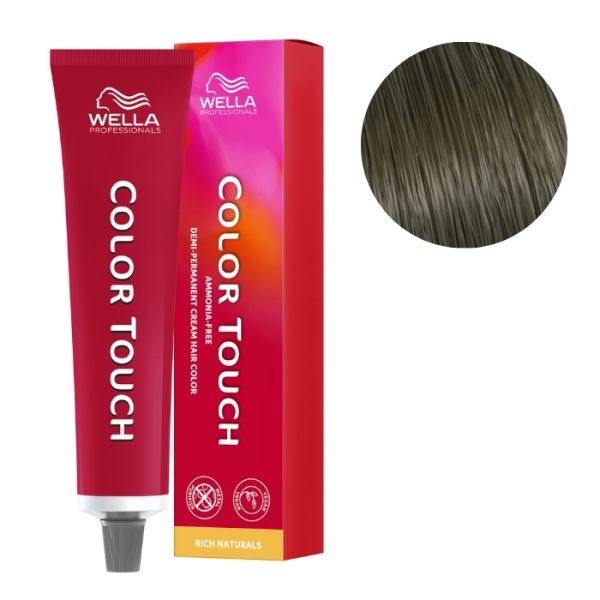 Wella Professionals - Baño COLOR TOUCH Rich Naturals 5/1 Castaño Claro Ceniza (sin amoníaco y vegano) - 60 ml