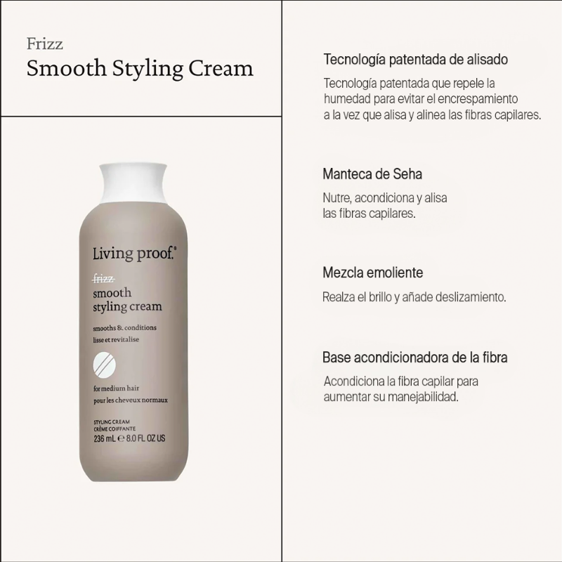 Living Proof - No Frizz Smooth Styling Cream - 236 ml