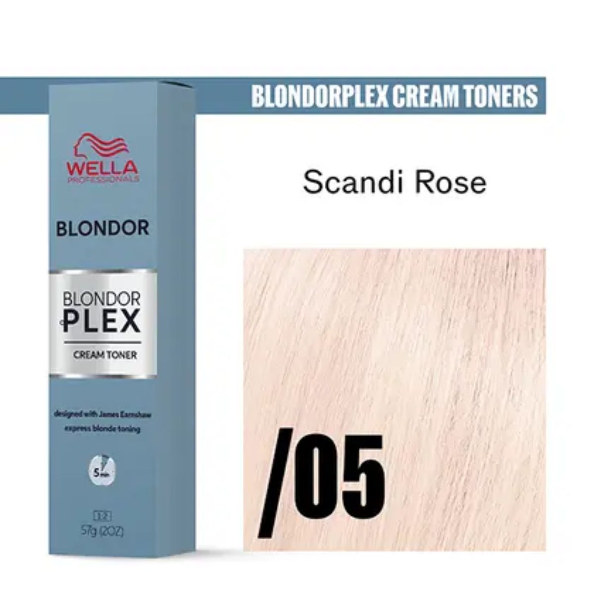 Wella Professionals - Blondor Plex Crema Matizadora Exprés Para Rubios Perfectos en 5 Minutos /05 Scandi Rose - 60 ml