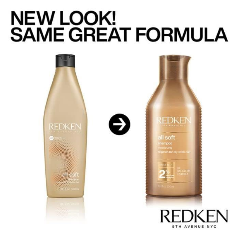 Redken - All Soft - Champú 300 ml + Acondicionador 300 ml + Crema Pesada 250 ml