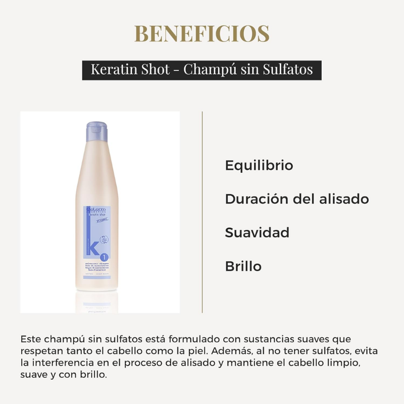 Salerm - Keratin Shot Champú - 500 ml