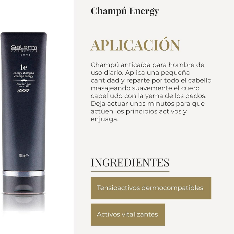 Salerm - Homme Energy 1 Champú - 250 ml