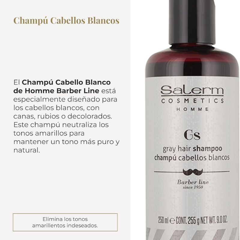 Salerm - Homme Champú Cabello Blanco - 250 ml