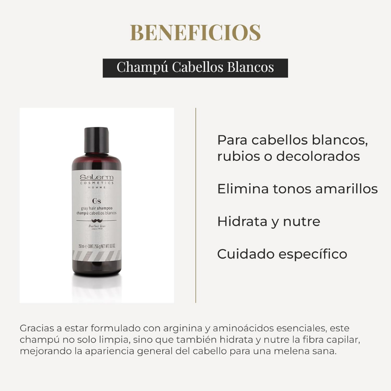 Salerm - Homme Champú Cabello Blanco - 250 ml
