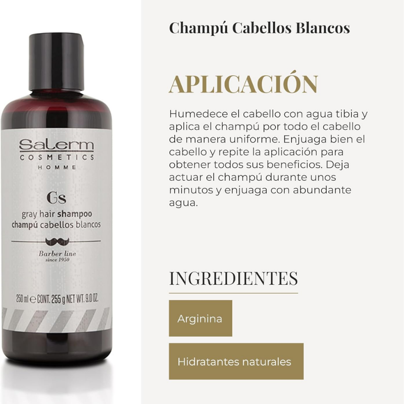Salerm - Homme Champú Cabello Blanco - 250 ml