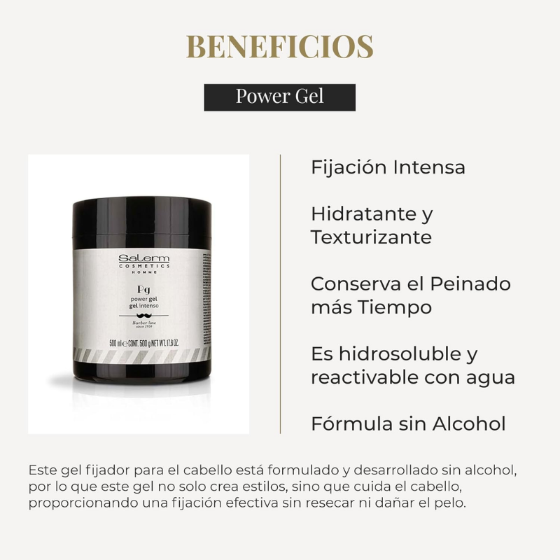 Salerm - Homme Power Gel - 500 ml