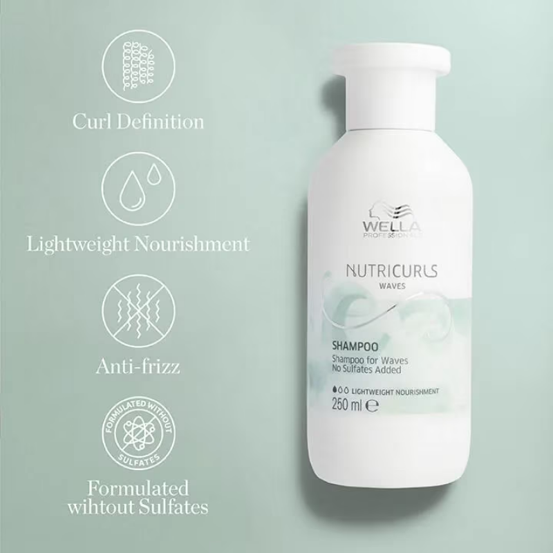 Wella Professionals - Nutricurls Champú Cabello Rizado - 250 ml